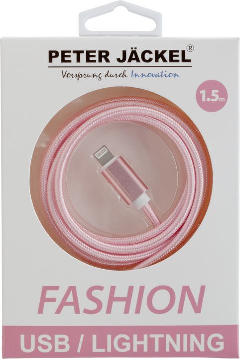 Actual product image Peter Jäckel FASHION 1.5m USB Data Cable Rose for Apple Lightning with sync and charge function (1.50 m, USB 2.0)