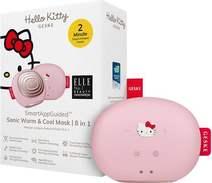 Actual product image Konjac Sponge Soniczny masażer do twarzy Cool & Warm 8w1 Geske z Aplikacją (Hello Kitty różowy)