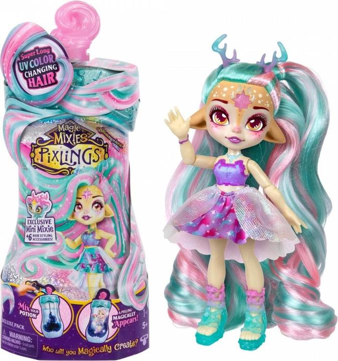 Actual product image Magic mixies Pixlings Galaxy Hair Doll Single PK Deerlee (30528)