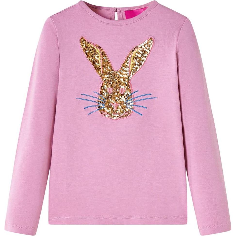 VidaXL, Jungen, Shirt, Kinder-Langarmshirt Dunkelrosa 104,Material: 95 % Baumwolle, Rosa, (104)