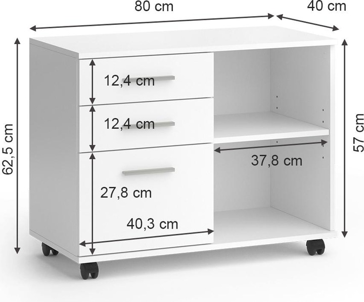 Actual product image Vicco Delf (80 x 40 x 62.5 cm)