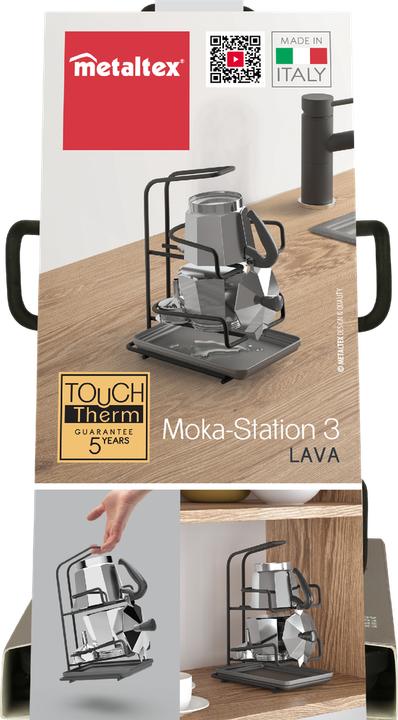 Actual product image Metaltex Drip rack Moka-Station 3 Lava16x12x20 cm