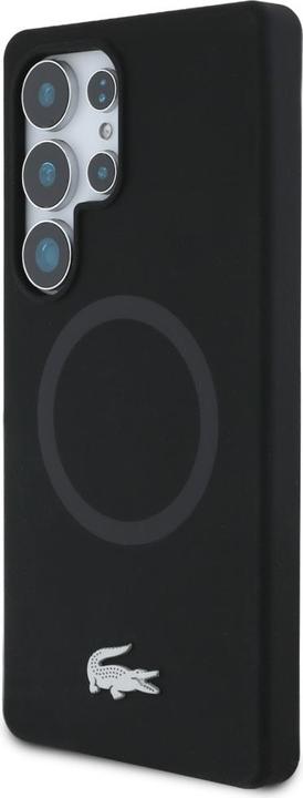 Image du produit Lacoste Case Silicone Microfiber W/ Silver Croc Logo MagSafe forSamsung Galaxy S25 Ultra black (Samsung Galaxy S25 Ultra)
