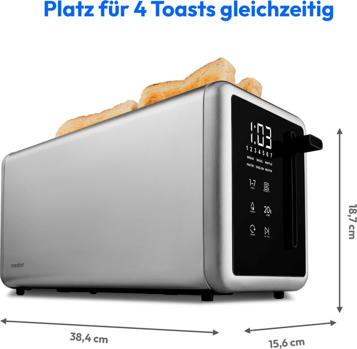 Produktbild Medion Life MD12103 Toaster silber