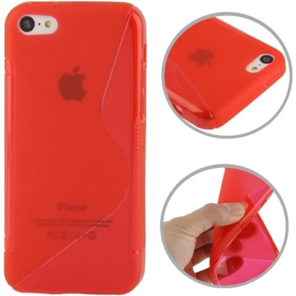 König Design Handyhülle TPU Case für Handy Apple iPhone 5C Rot (Apple iPhone 5c), Smartphone Hülle, Rot