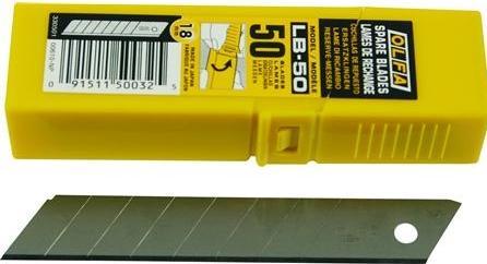 Actual product image Olfa 50 pcs. Segmentlb -blades in a plastic box (Cutters, Replacement blade)