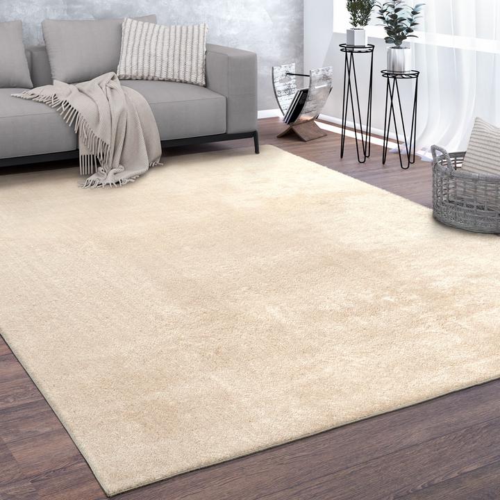 Actual product image Paco Home Teppich Weich Super Soft Wohnzimmer Beige - 140x200 (140x200 cm)