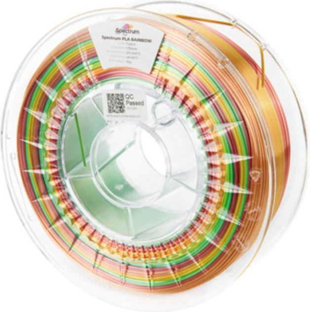Actual product image Filament PLA Rainbow Fusion 1.75mm 1kg (PLA, 1.75 mm, 1000 g, Multicoloured)