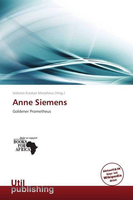 Produktbild Anne Siemens (Deutsch, 2011)