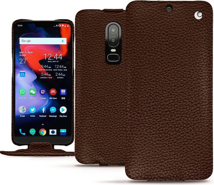 Actual product image Noreve Leather cover vertical (OnePlus 6)