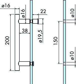 Produktbild Pauli+Sohn Glastürgriffe 8065