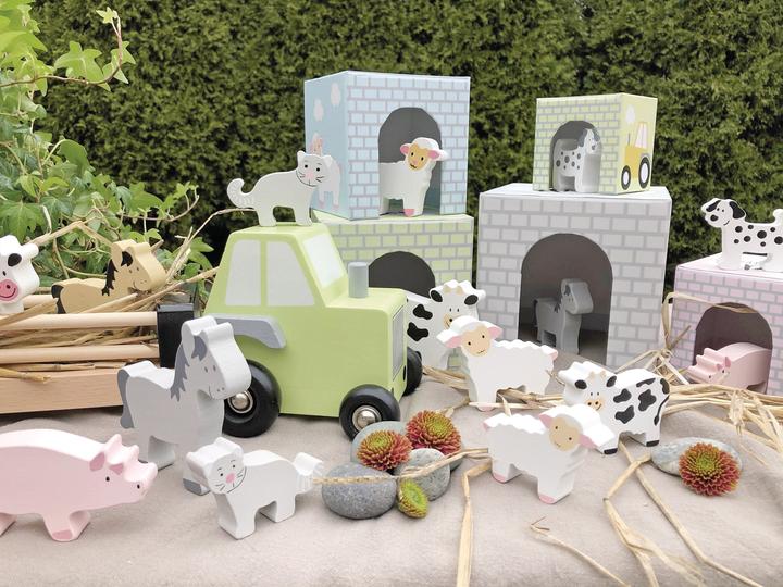 Produktbild Jabadabado Landwirtschaftsfahrzeug Traktor mit Tiertransport-Anhänger