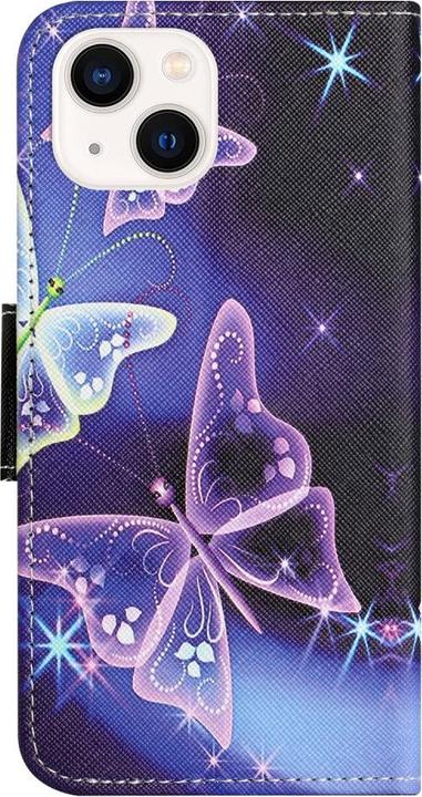 Actual product image Ueli Express iPhone 15 Book Case with Card Pocket Butterflies (Apple iPhone 15)