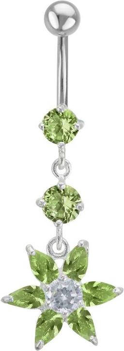 Image du produit Bijouteria Piercing nombril (Acier inoxydable, Zircone, Argent 925)