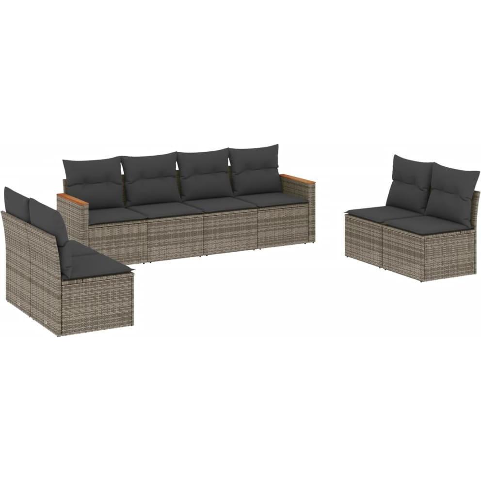 VidaXL, Gartenlounge, 10-tlg. Garten-Lounge-Set mit Kissen