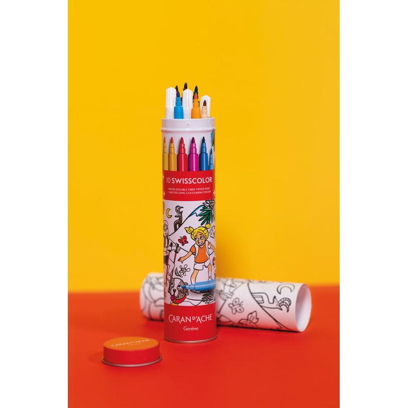 Thumbnail - Caran d'Ache, Malstifte, Fasermaler Swisscolor (Mehrfarbig, 10 x)