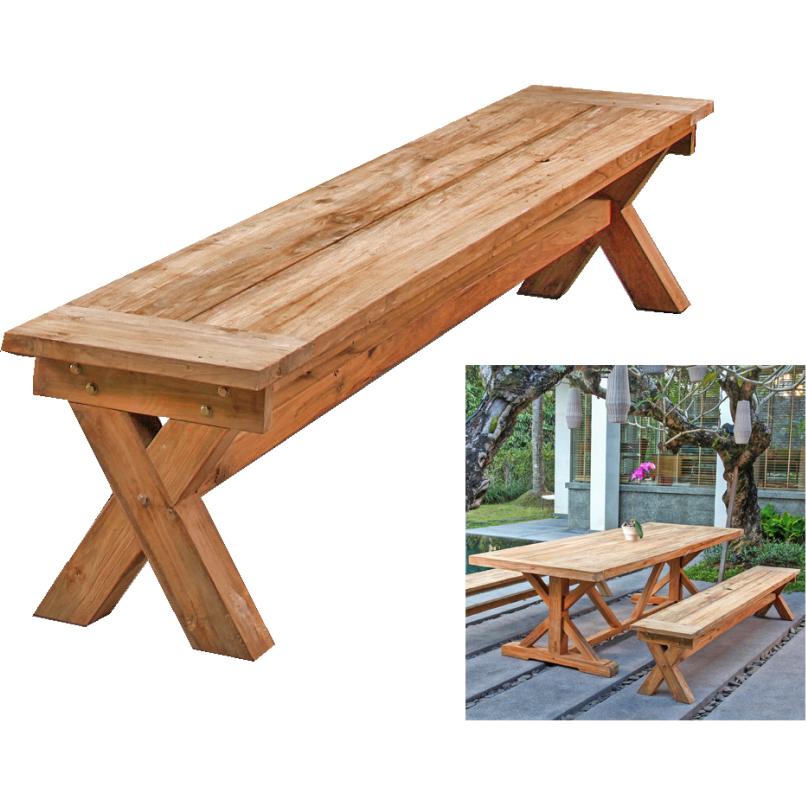 Garden Pleasure, Gartenbank, Gartenbank Kisar 940282 braun Holz 200,0 cm