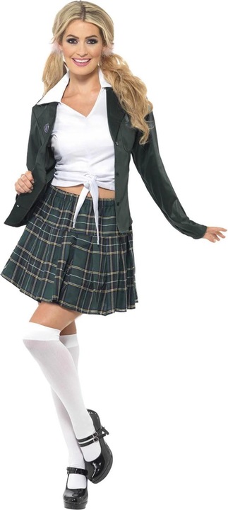 Actual product image Smiffys Womens/Ladies Preppy School Girl Costume Set (S)