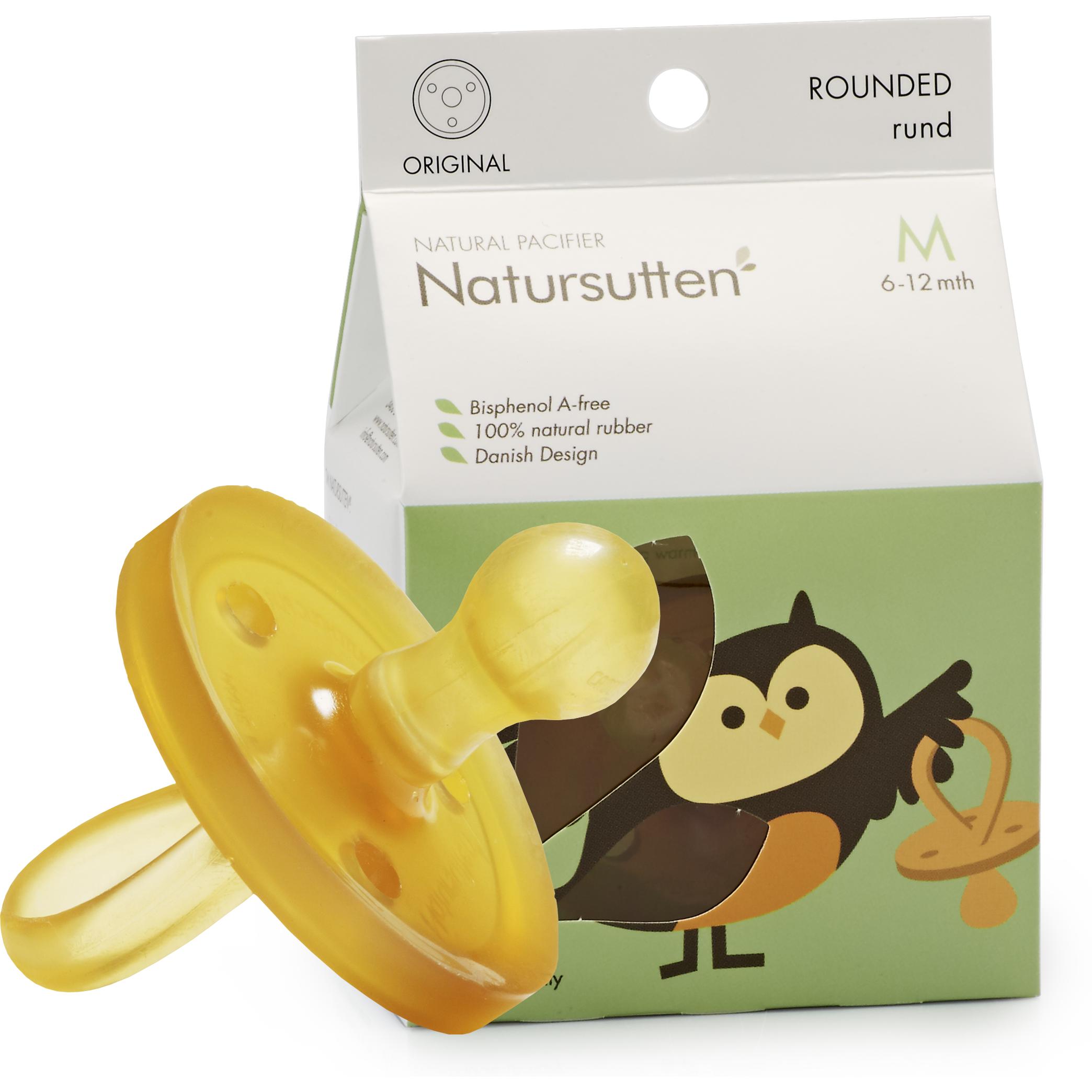 Natursutten Bio Schnuller Rundschild Kirschform M 6-12 Monate (1x, 6 - 12 Monate) (NTS03_2813)