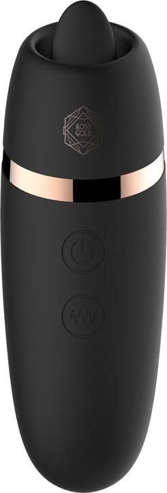 Actual product image Rosy Gold – Licking Stimulator with Luxury Charging Case – Black