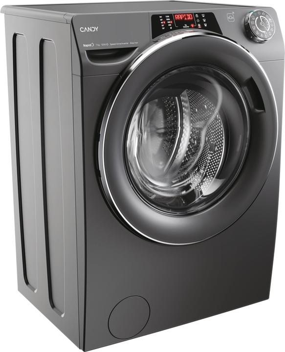Actual product image Candy RO41276DWMCRT-S Washing Machine, A, Front loading, Depth 45 cm, 7 kg, Anthracite (7 kg, Left)