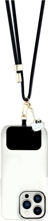 Actual product image Hello Kitty Crossbody Strap Cord Head Charm - black