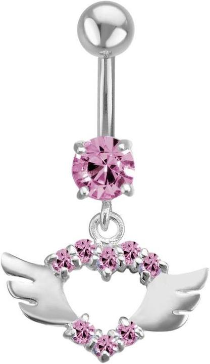 Image du produit Bijouteria Piercing nombril (Acier inoxydable, Argent 925, Zircone)