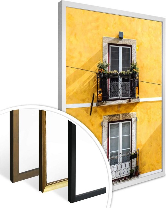 Image du produit Trenddeko La façade jaune de la maison (40 x 50 cm)
