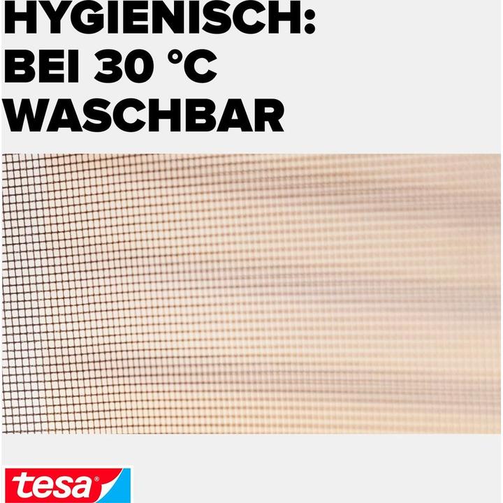 Actual product image tesa 2x COMFORT insect screen for windows, with Velcro tape, self-adhesive, without drilling (130 x 150 cm)