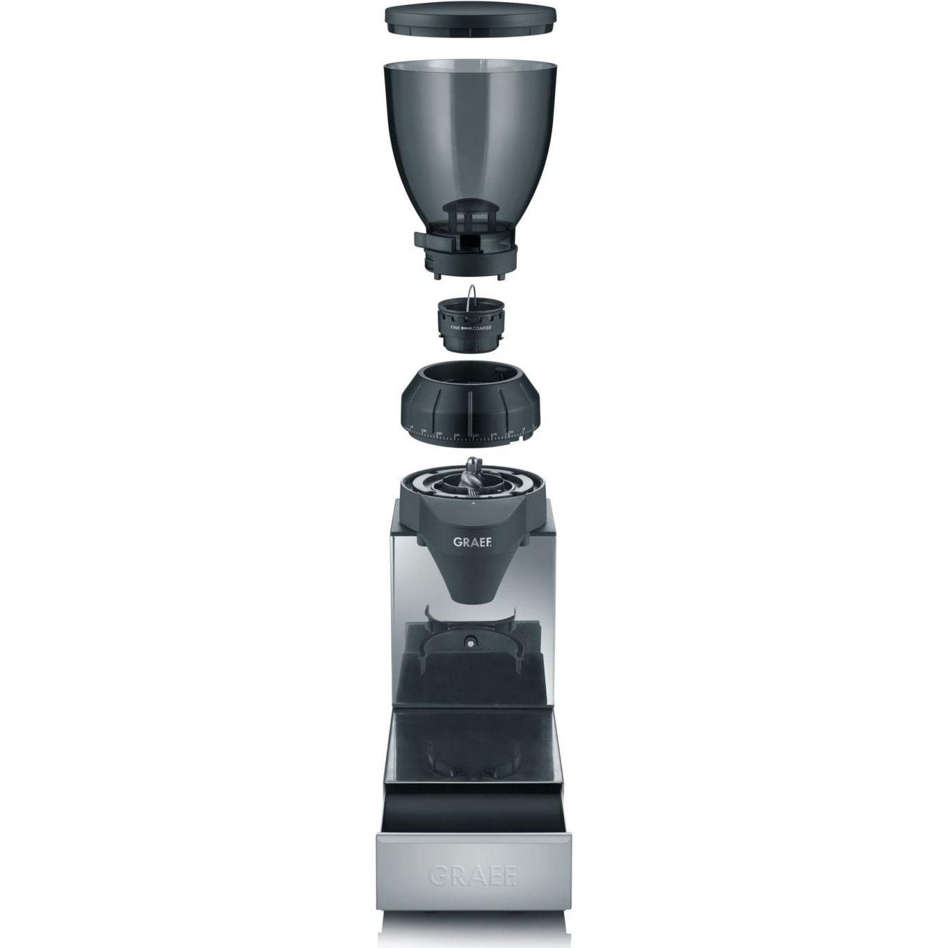 Thumbnail - Graef CM850, Kaffeemühle, Schwarz, Silber, Transparent