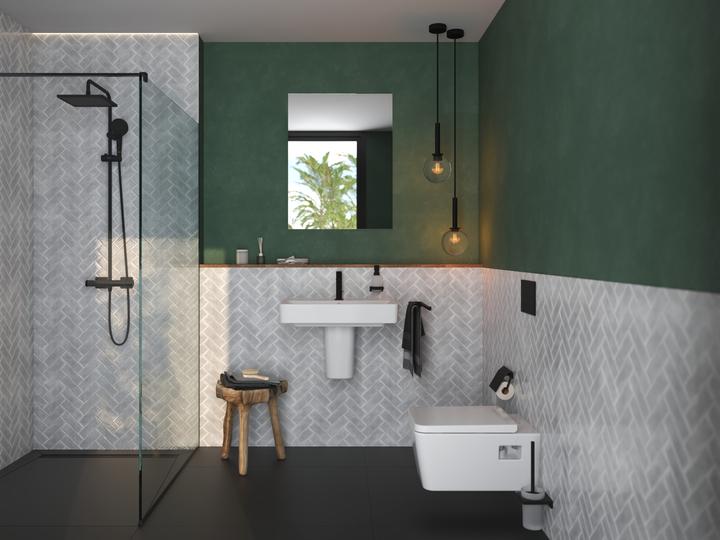 Image du produit hansgrohe EluPura Original Q WC suspendu, AquaChannel Flush, HygieneEffect, 360x540mm, EcoSmart, bla