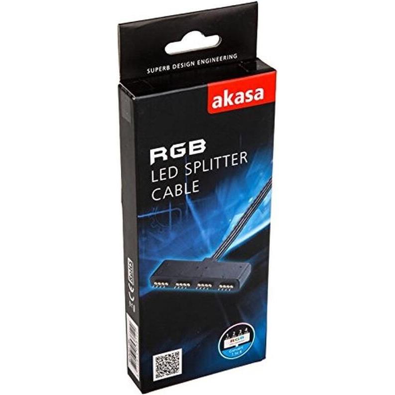 Thumbnail - Akasa RGB LED Splitter Kabel (Schwarz), Modding Beleuchtung