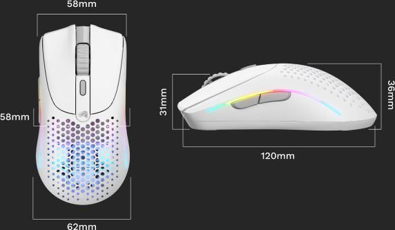 Actual product image Glorious Model O 2 Mini Wireless Gaming Mouse, White (Matte) (Wireless)