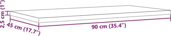 Actual product image vidaXL Tischplatte (180 x 90 cm)