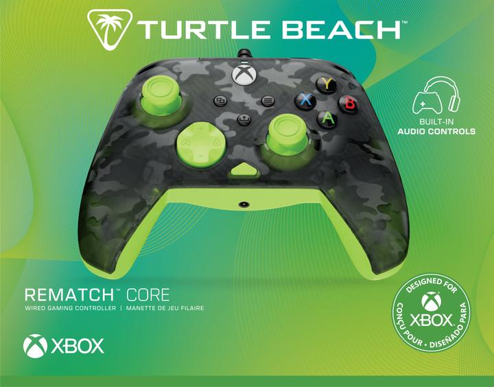 Actual product image Turtle Beach Rematch Core Wired Controller · XB · Ghost Camo Black & Yellow (PC)