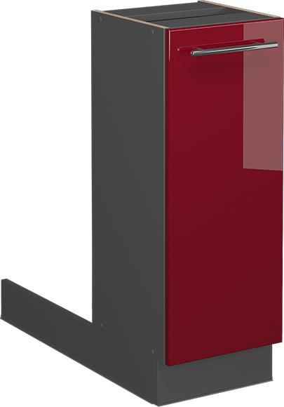 Bordeaux high gloss, Charcoal, Red