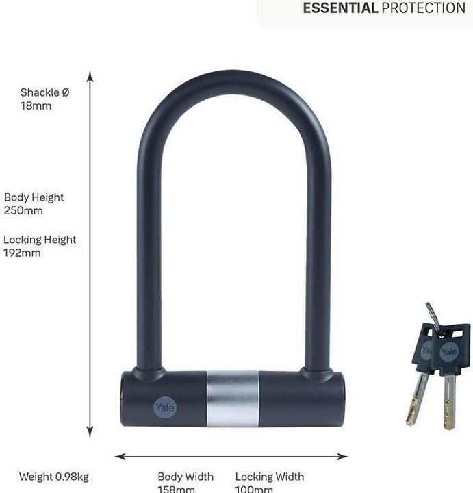 Actual product image Yale Essential SecurityU-Lock (25 cm)