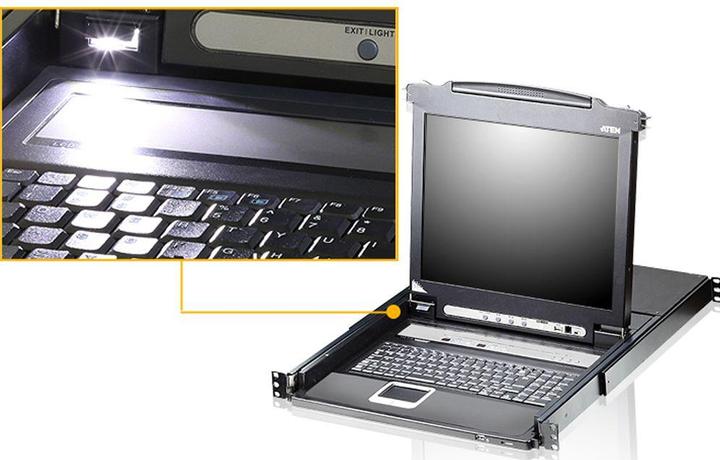 Produktbild Aten CL5716iN LCD KVM Switch Over IP, USB-PS/2,VGA, 16-Ports, DE-Layout