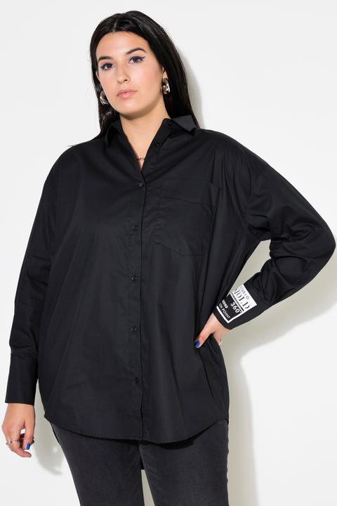 Actual product image Studio Untold Logo Cuff Oversized Button Down Blouse (54)