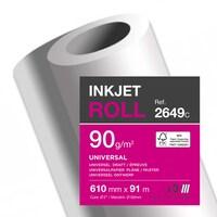 Produktbild Clairefontaine Inkjet-Plotterrolle, (B)610 mm x (L)91 m (90 g/m², 9100 cm, 61 cm)