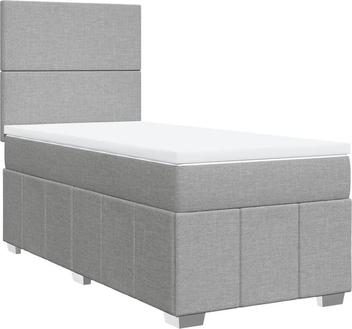 Actual product image vidaXL Bo x spring bed with mattress 90 x 190 cm fabric (90 x 190 cm)