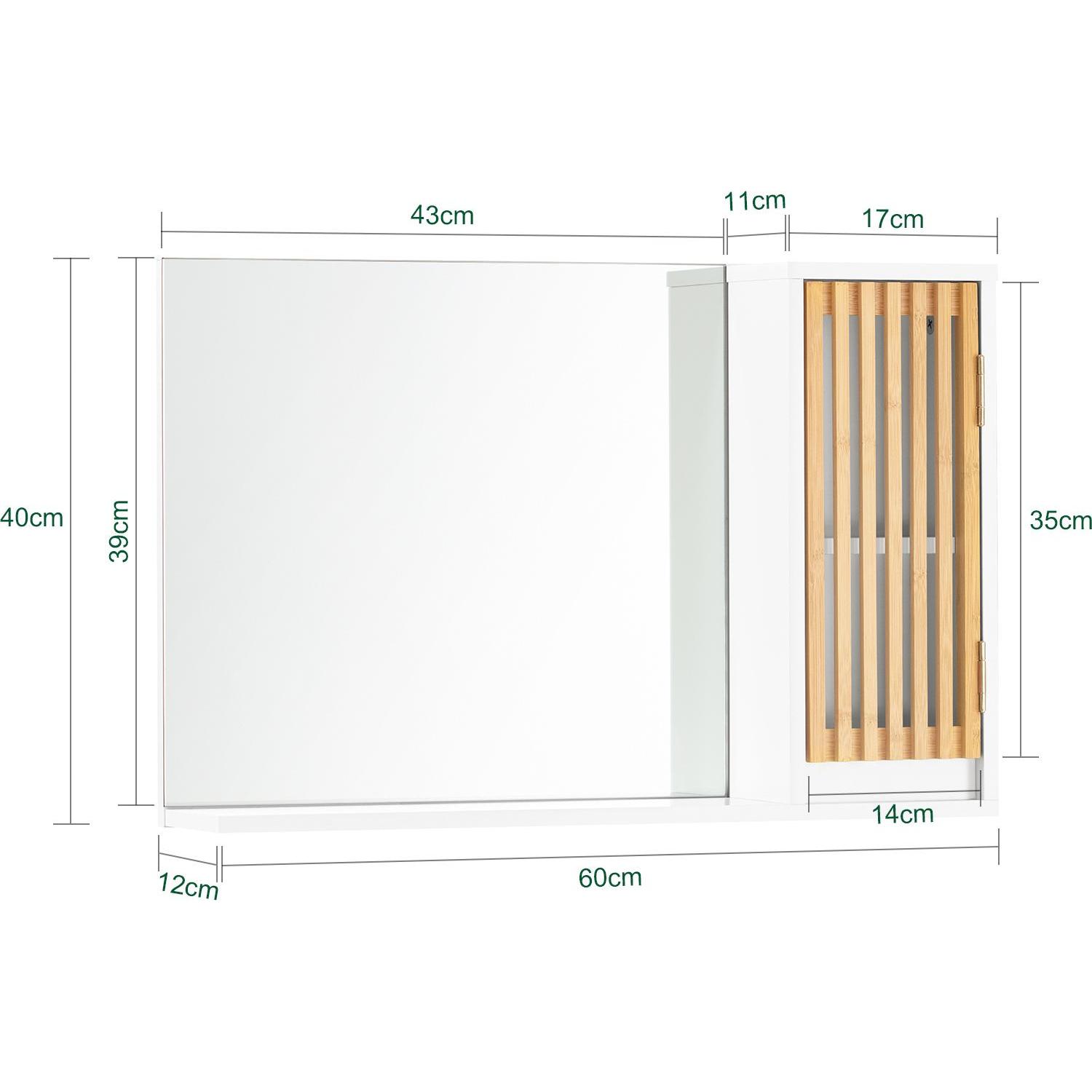 Thumbnail - SoBuy, Spiegelschrank, Steven (60 x 40 x 12 cm)