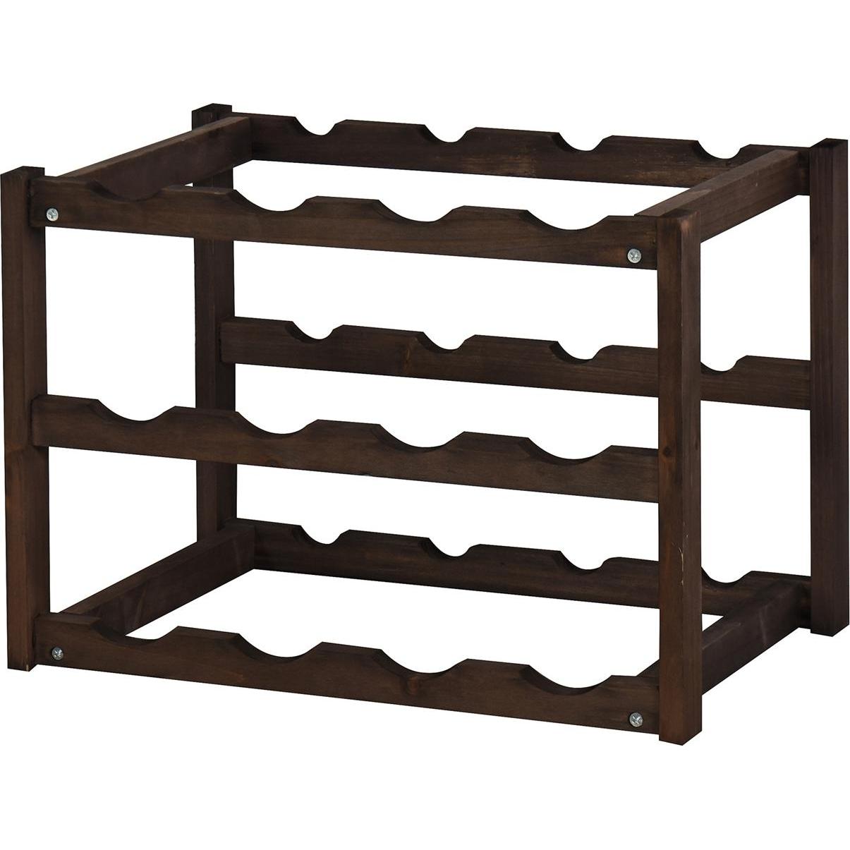 HTI-Living, Weinregal, Weinregal Anea Holz Braun (42 x 30 x 26 cm)