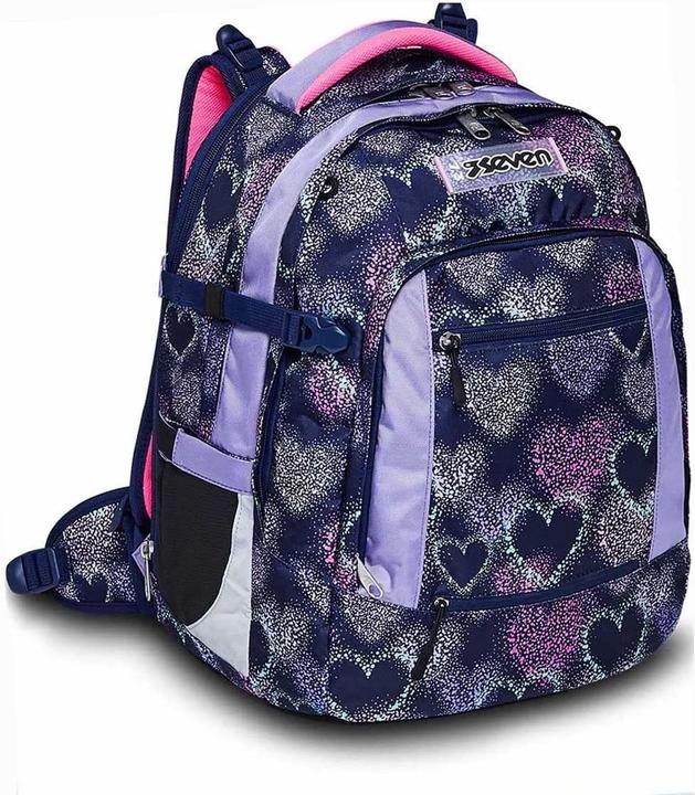 Actual product image Seven Ergonomic Adjustable Dual Backpack with Helmet Holder and Book Support (29 l)