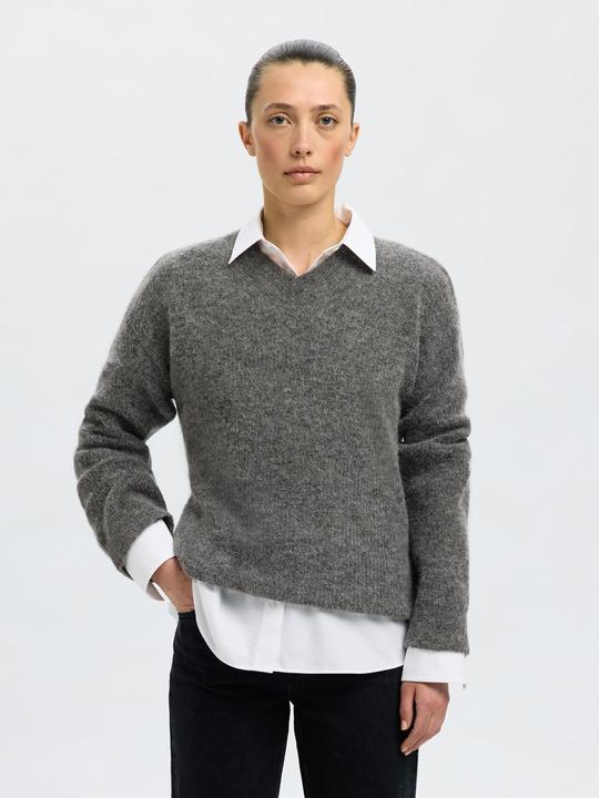 Produktbild Selected Femme Slfsia Ras Ls Knit Long V-Neck Noos (L)