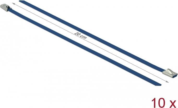 Image du produit Delock Colliers de serrage en acier inoxydable 200x4,6 10 pcs. (Serre-câbles métalliques, 200 mm, 10 pcs)