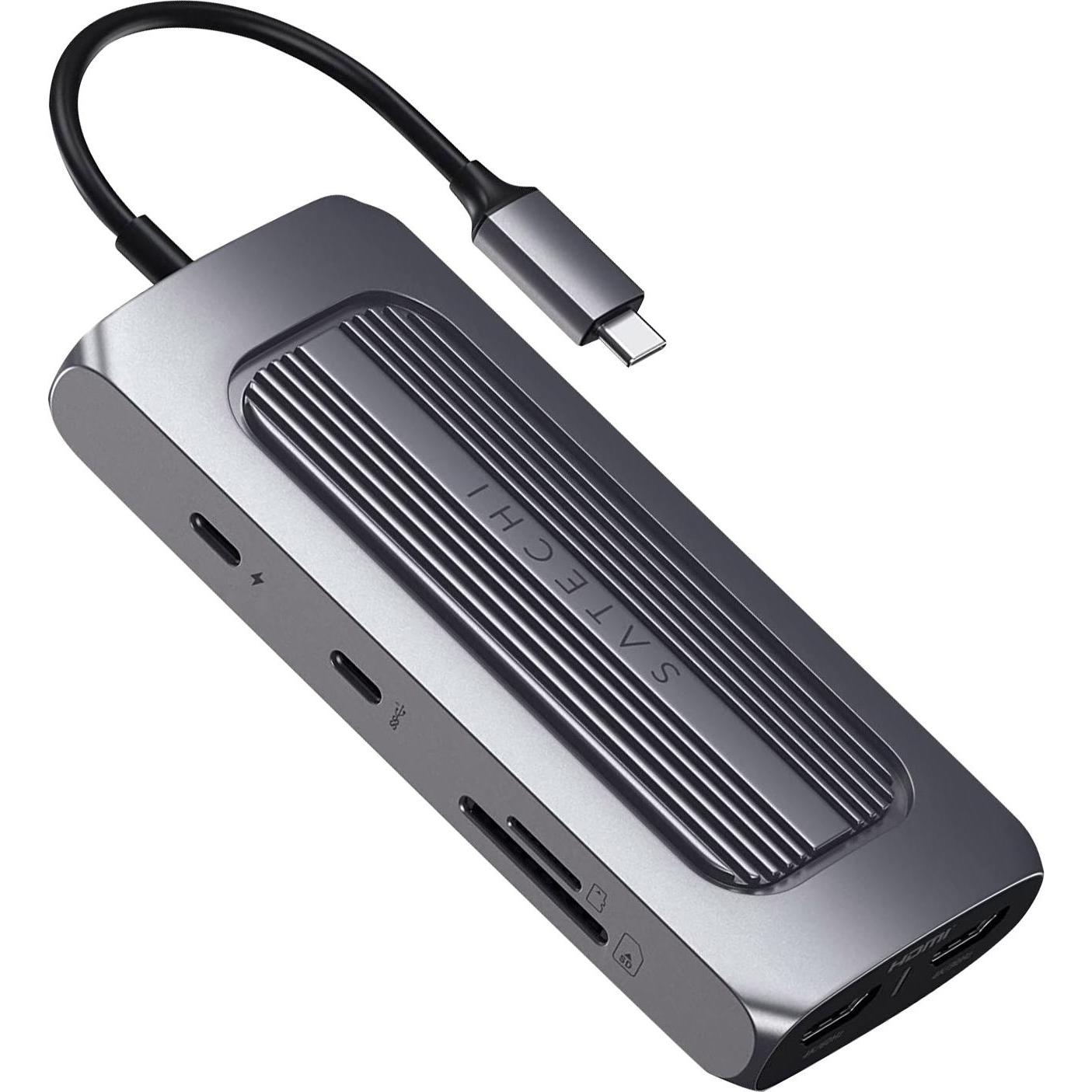 Thumbnail - Satechi St-Ucmxam (USB-C, 10 Ports), Dockingstation + USB Hub, Grau