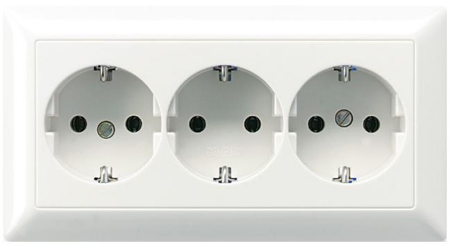 Actual product image JUNG AS 523 WW Socket CEE 7/3 White