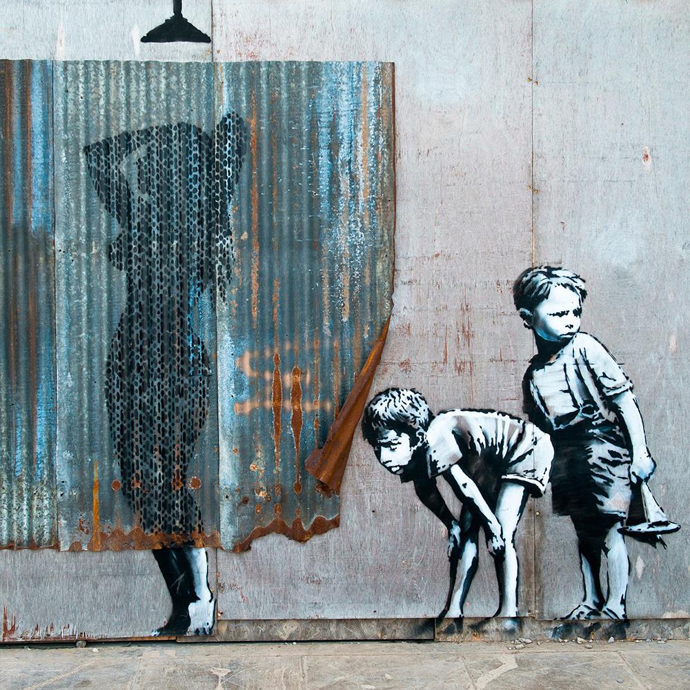 Thumbnail - Tushita Paperart Publishing, Kalender, Banksy 2024 (30 x 30 cm, Harter Einband, Spanisch, Niederländisch, Deutsch, Franz...