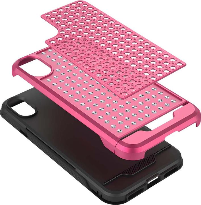 Immagine prodotto Zizo Star Diamond Hybrid Cover - Custodia per iPhone X (rosa/nero) (Apple iPhone X)